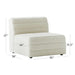 Modern Luxury Boucle Armless Accent Chair, Solid Wood Living Room Sofa