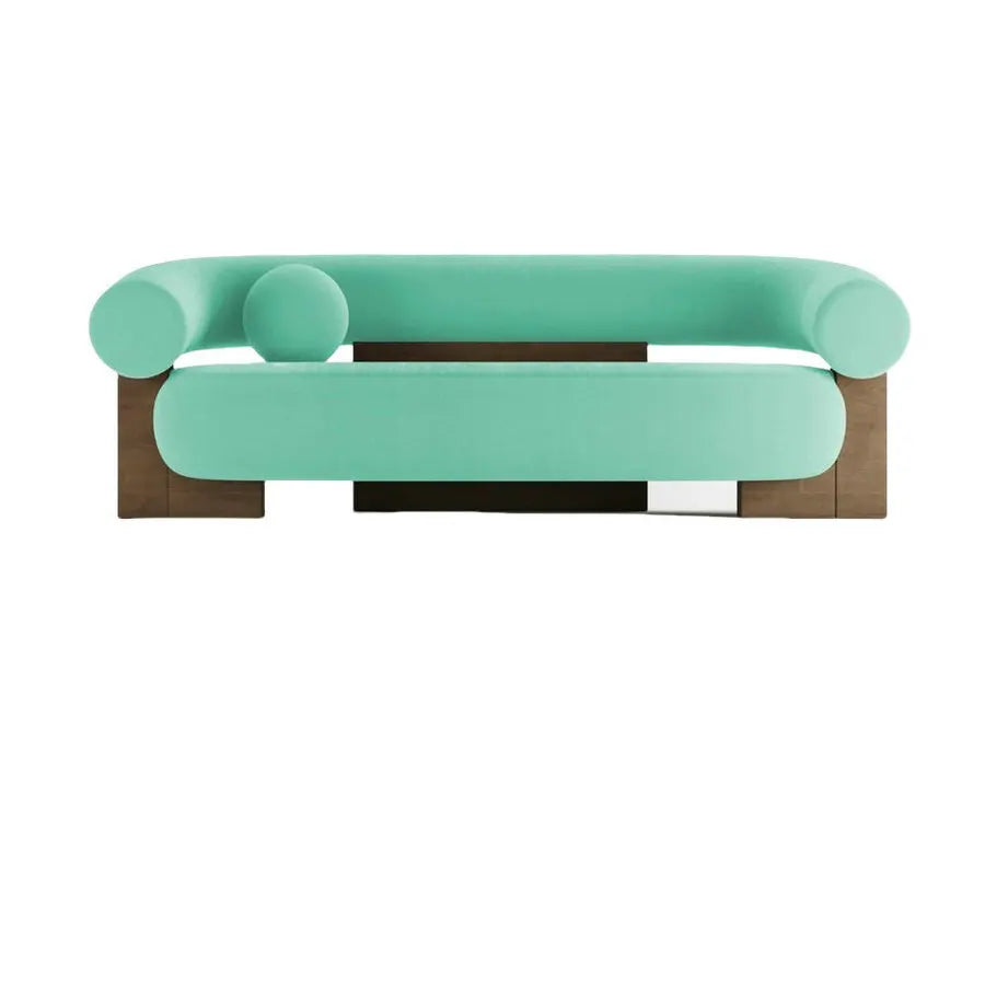 Luxurious Pink Velvet Curved 3-Seater Sofa for Modern Living Spaces