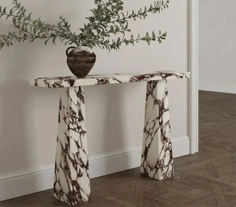 Luxurious Tostone Calacatta Viola Marble Rectangle Console Table for Elegant Spaces
