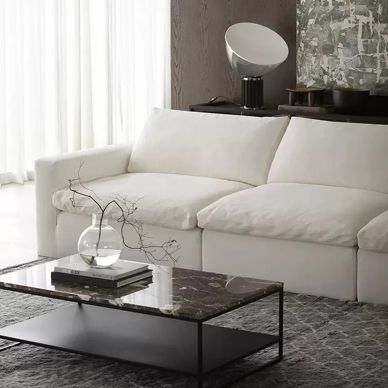 Luxurious Modular Cloud Sectional Sofa Set - White Nordic Modern Living Room Couch