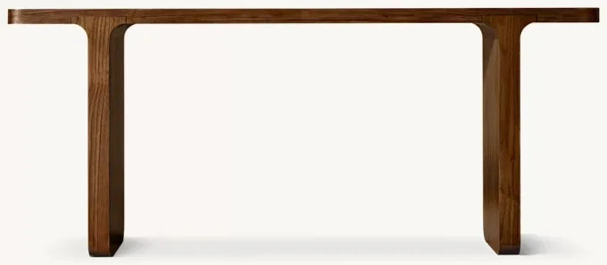 Ordecor American Style Solid Oak Console Table - Rustic Finish, Easy Assembly
