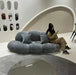 Luxury Boucle Fabric Cloud Sofa, Modern 3-Seater Velvet Couch