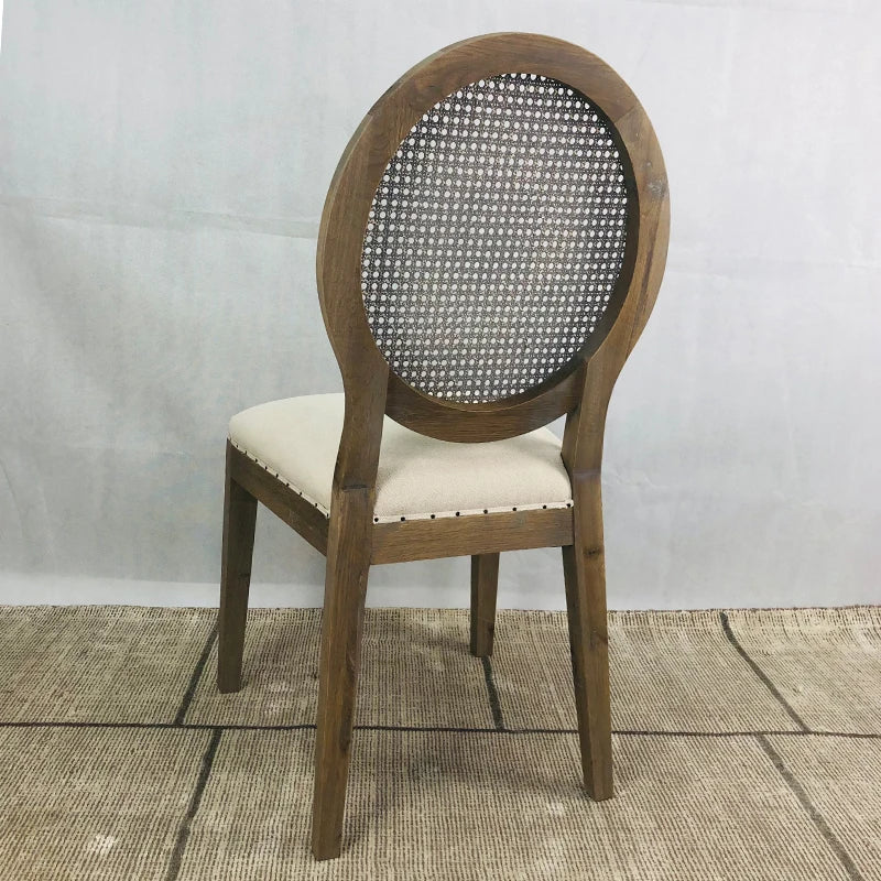 Elegant French Louis XV Oak Dining Chair - Cane Back Antique Style