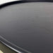 High-Quality Round Solid Oak Wood Coffee Table Black Metal Legs Durable Design
