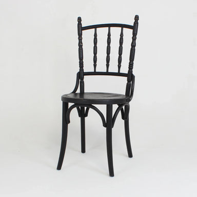 Elegant French Antique Black Oak Wood Chiavari Dining Chair for Events