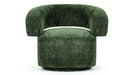Emerald Velvet Swivel Accent Chair: Plush Rotating Lounge Armchair for Living Room