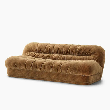 Elegant Italian Style 3-Seater Chenille Cloud Sofa, Soft Beige Living Room Couch