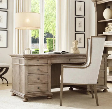 Executive Solid Wood Writing Study Desk Modern Console Table Office Furniture