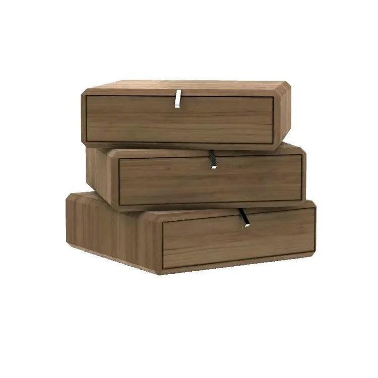 Modern Italian Rotating Drawers Wooden Bedside Nightstand