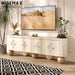 Modern Wooden TV Console Cabinet with Four Doors for Living Room Media Console