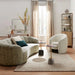 Luxurious Nordic Boucle Accent Chair Half-Round Shaped Armchair Modern Design