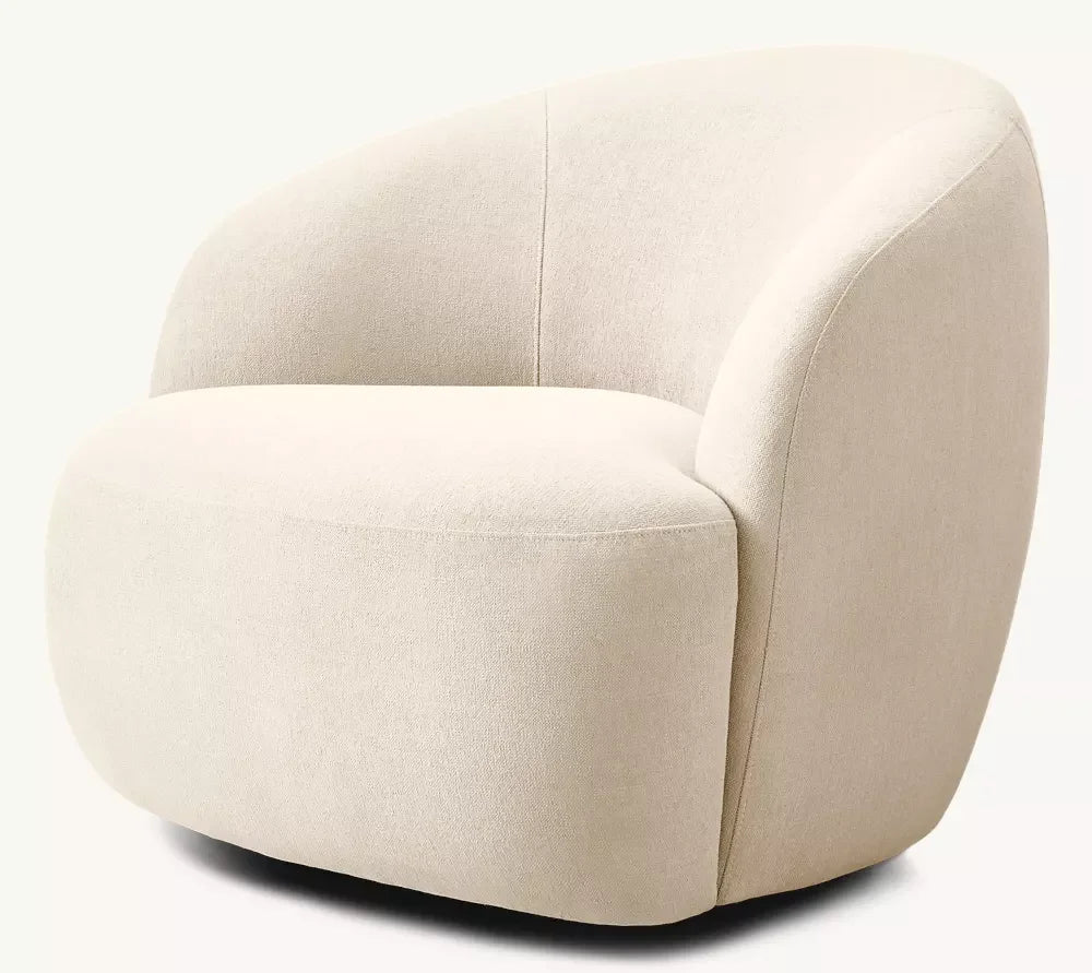 Nordic Modern Luxury Swivel Accent Sofa: Comfortable Single Leisure Living Room Chair