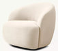 Nordic Modern Luxury Swivel Accent Sofa: Comfortable Single Leisure Living Room Chair