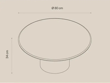 Premium Solid Natural Beige Travertine Round Coffee Table for Chic Interiors