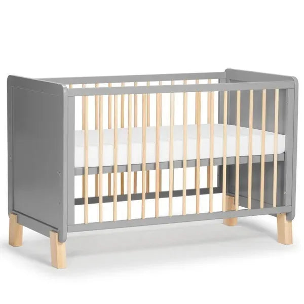 Durable Solid Wood Natural Convertible Baby Crib for Nursery - European Design