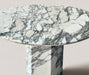 Elegant Arabescato White Marble Round Coffee Table for Modern Living Spaces