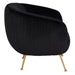 Luxurious Blush Velvet Sofia Accent Chair, Modern Stainless Steel Leisure Living Room