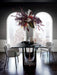 Chic Gray Boucle Dining Armchair: Modern Luxury Seating with Durable Metal Legs