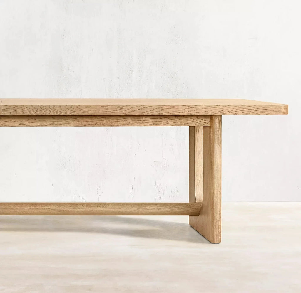 Sturdy Solid Wood Farmhouse Dining Table, Rustic Plank Design, Family Kitchen Furniture
