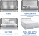 Versatile 4-in-1 Convertible Baby Crib: Grow-With-Me Toddler Bed, Daybed, Full Bed