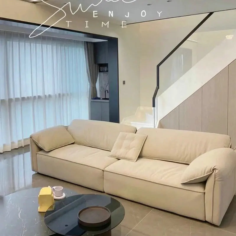 Luxury Italian Modern Deep Seat Living Room Couch Anti-Scratch Fabric Sofa