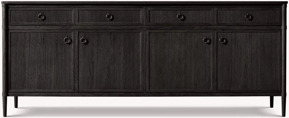Luxury Solid Oak Wood Sideboard Dresser - Modern Living Room Bedroom Storage
