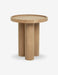 Sturdy Round Solid Oak Wood Side End Table for Living Room