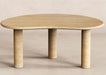 Luxurious Oval Natural Travertine Coffee Table for Modern Living Room Decor