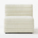 Modern Luxury Boucle Armless Accent Chair, Solid Wood Living Room Sofa