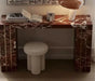 Tostone Elegant French Style Rosso Levanto Natural Marble Console Table for Entryway