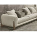 Modern Boucle Fabric Three-Seater Sofa with Chaise Lounge, Solid Wood Frame