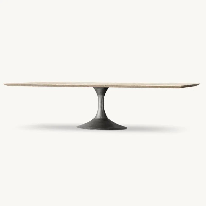 Elegant Marble Dining Set, Metal Legs, Customizable for Home & Restaurant