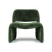Plush Velvet Boucle Accent Lounge Chair - Modern Solid Wood Design