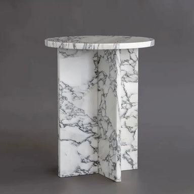 Elegant Green Italian Marble Side Table - Durable Modern Coffee Table Accent