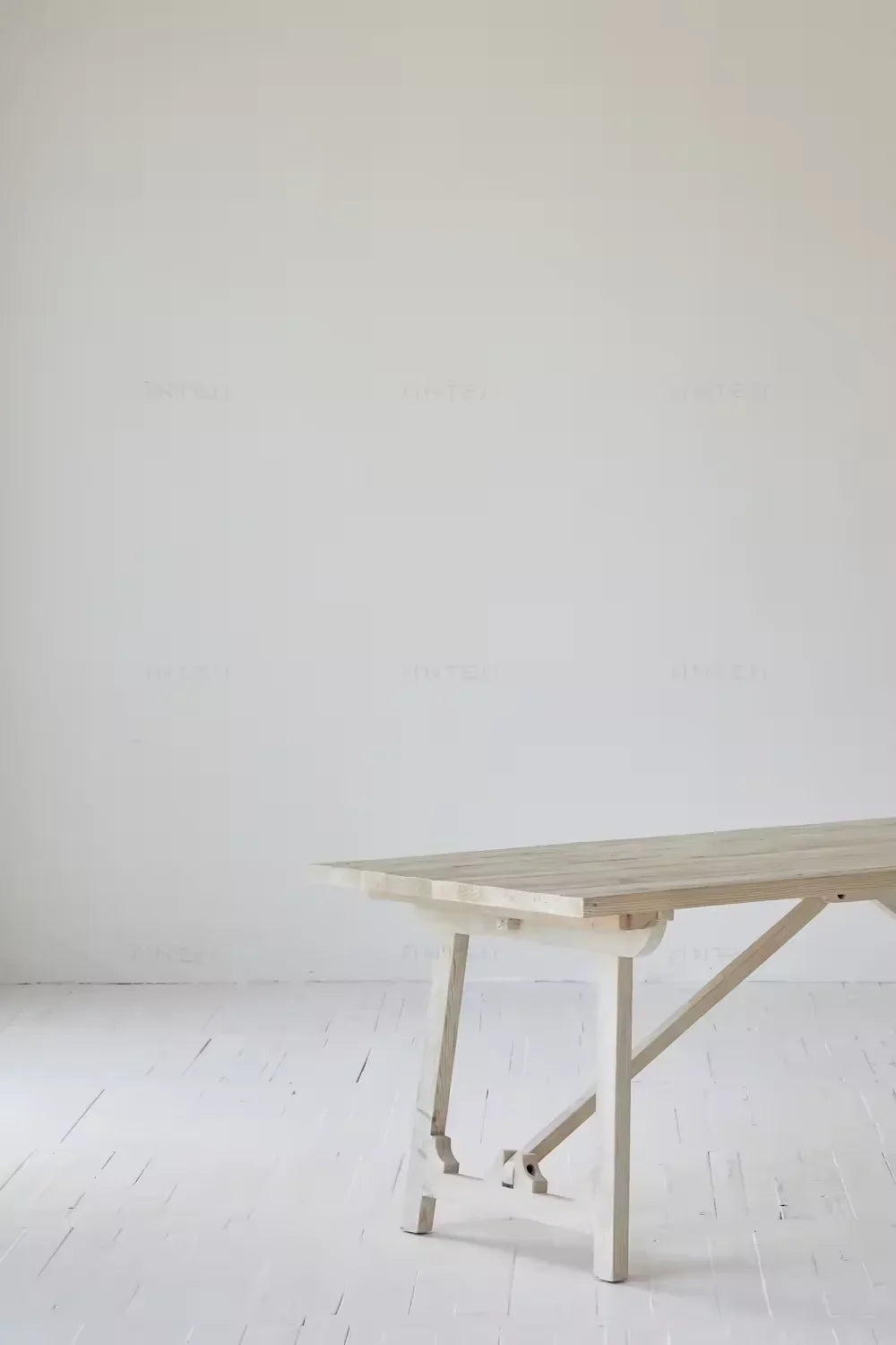 Modern Japanese Wabi Sabi Solid Wood Dining Table, Space-Saving Foldable Design