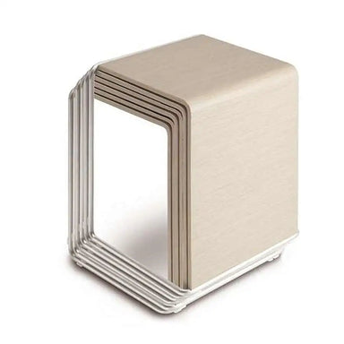 Modern Minimalist Plywood Coffee Table Stackable Stainless Steel Side End Table