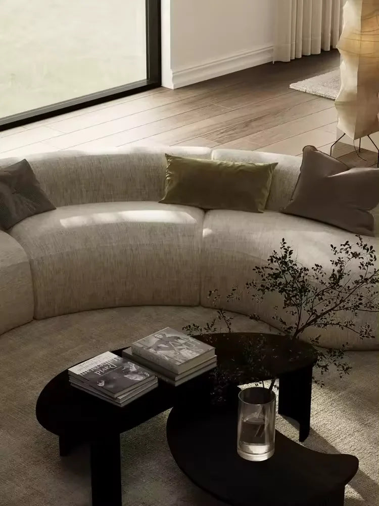 Luxury Cloud Curved Sofa: 3-Seater Modern Fabric Sectional for Ultimate Comfort