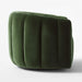 Luxurious Green Velvet Swivel Accent Chair: Channeled, Comfortable, Modern Living Room Sofa
