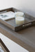 Elegant Scandinavian Solid Oak Wood Console Table with One Removable Tray