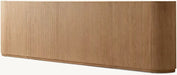 Premium American Style Oak Wood Queen Bed, Postmodern Luxury Extended Headboard Design
