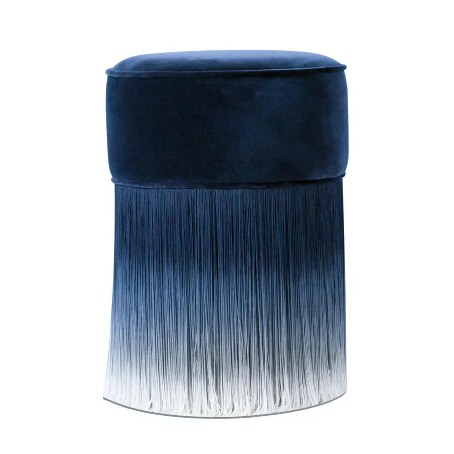 Luxury Velvet Tassel Pouf Ottoman for Living Room Vanity Stool
