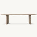 Rustic American Oak Solid Wood Dining Table - Customizable for Home, Hotel, Club