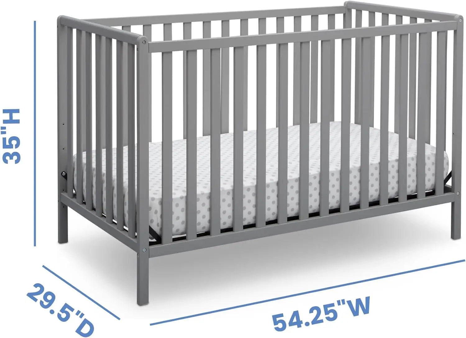 Versatile 4-in-1 Convertible Wooden Baby Crib: Infant, Toddler, Daybed, Full Bed