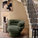 Chic Modern Boucle Accent Chair Cozy Living Room Lounge Furniture