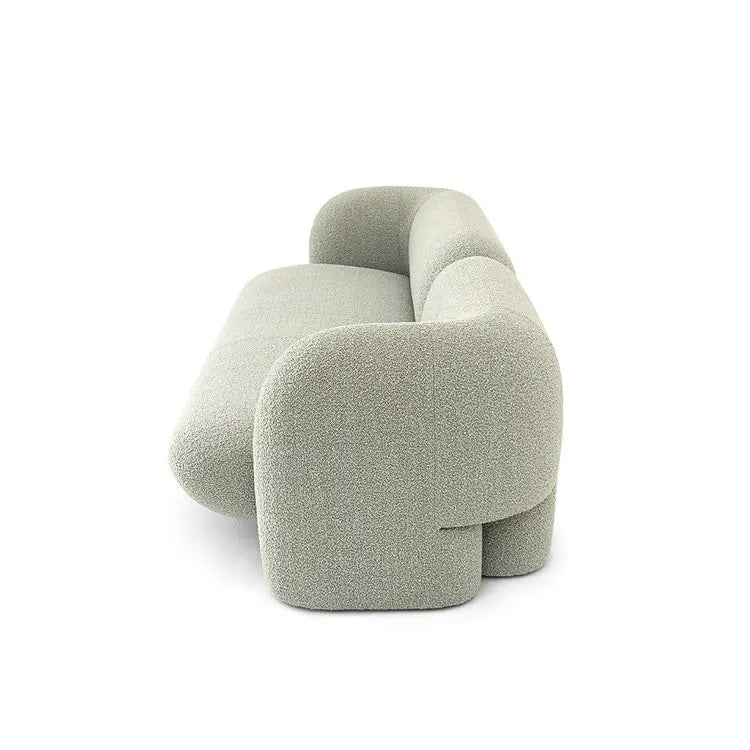 Elegant White Velvet Modular Curved Sofa Set for Modern Living Room