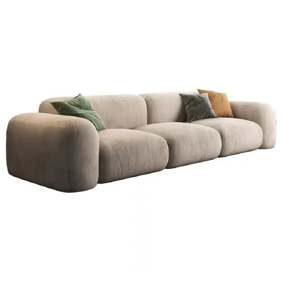 Luxurious Velvet L-Shape 3-Seater Sectional Sofa, Modern Corner Couch