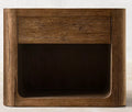 Luxury Customizable Oak Wood Nightstand with Plush Finish for Modern Bedrooms