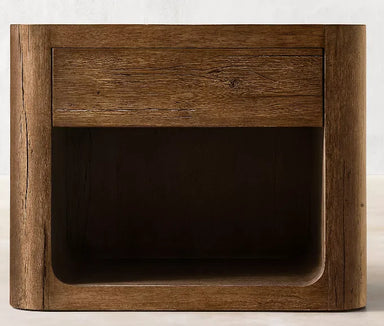 Luxury Customizable Oak Wood Nightstand with Plush Finish for Modern Bedrooms