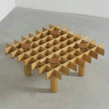 Sleek Japanese Style Wood Glass Living Room Coffee Table