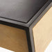 Elegant Black Metal Frame Console Table with Oak Wood Drawers for Modern Homes